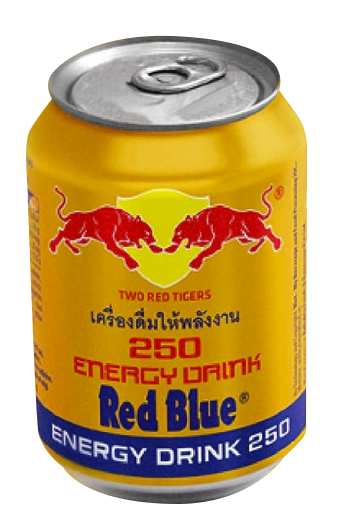 Red Blue Gold Energy Drink